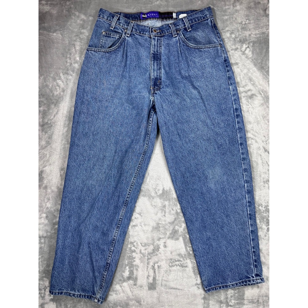 Vintage Levis SilverTab Baggy Jeans Mens 36x30 Blue Denim Made in USA 90s 40561
